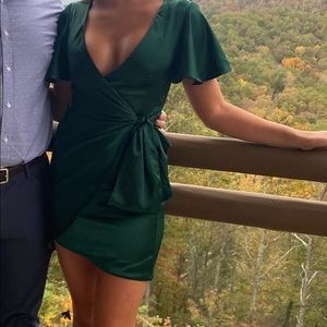 Satin, Jade dress